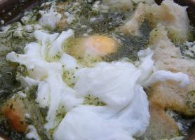 Alentejo a polévka Sopa Alentejana