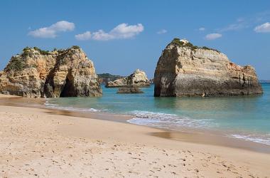 Portugalská pláž Praia da Rocha